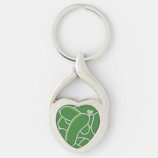 Funky cucumber keychain (Front)