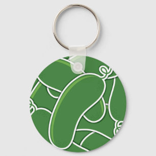 Funky cucumber keychain