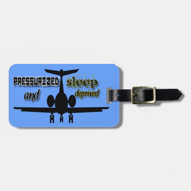 Funky Customizable Airplane Luggage Identity Tag (Front Horizontal)