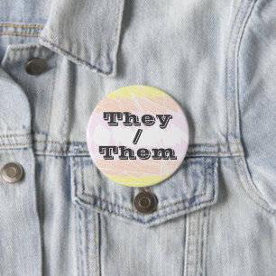 Funky Customizable Pronoun Pangender Pride Flag Button