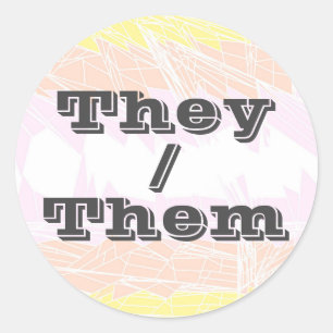 Funky Customizable Pronoun Pangender Pride Flag Classic Round Sticker