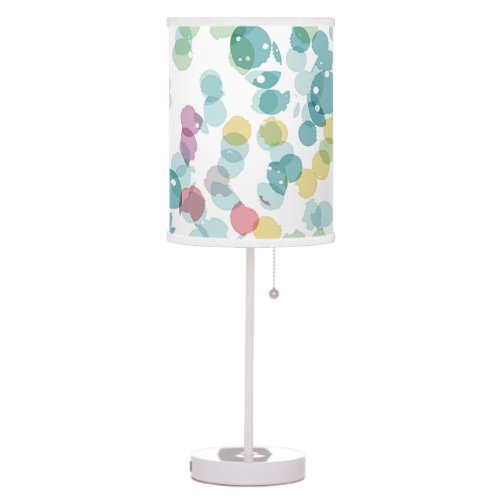 Funky Cute Colorful Happy Summer Polkadots Pattern Table Lamp
