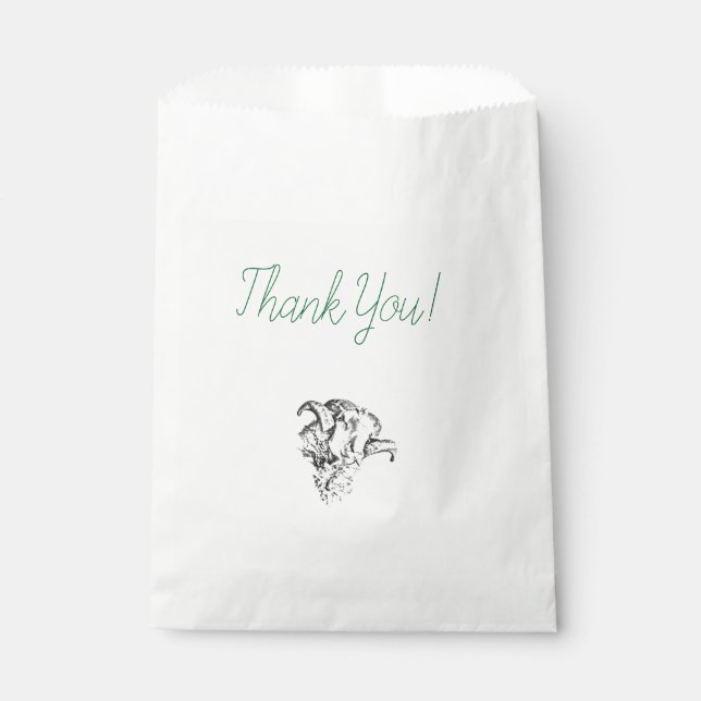 Funky Cute Sheep Ram Favor Bag (Front)