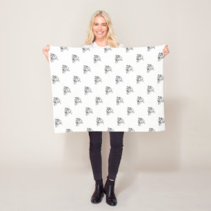 Funky Cute Sheep Ram Fleece Blanket