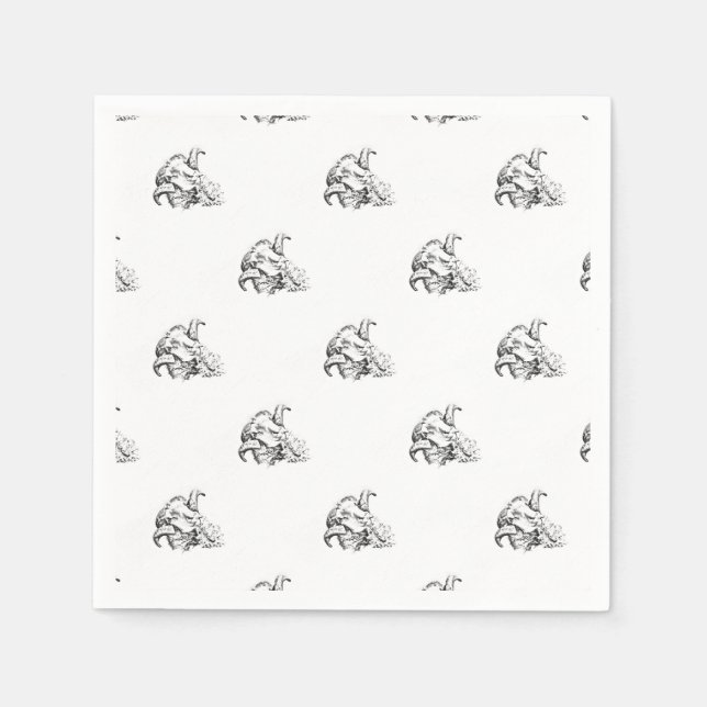 Funky Cute Sheep Ram Napkins (Front)
