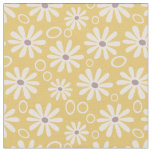 Funky Daisies and Bubbles Yellow Fabric