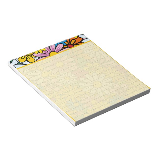 Funky daisies notepad (Angled)