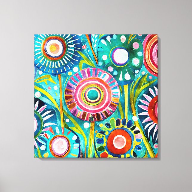 Funky Dandelions Canvas Art (Front)