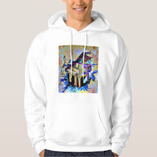 Funky Digitally Colored Piano Hoodie