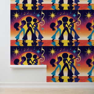 Funky Disco Party Peel and Stick Wall Decor Wallpaper