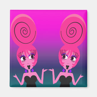 Funky Diva Twins Magnet