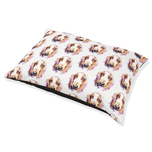 Funky Dog Puppy Basset Hound Face Pet Bed (Angled)