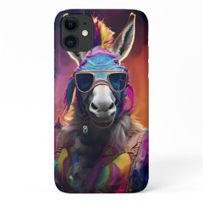 Funky Donkey Blue Glasses  iPhone 11 Case