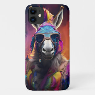 Funky Donkey Blue Glasses iPhone 11 Case