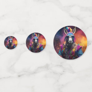 Funky Donkey Blue Glasses  Confetti