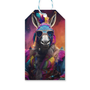 Funky Donkey Blue Glasses  Gift Tags