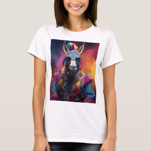 Funky Donkey Blue Glasses T-Shirt