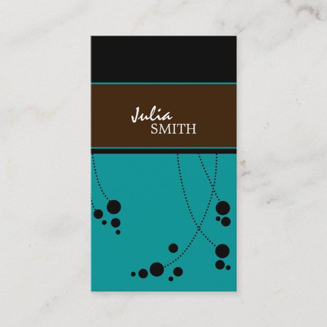 Funky Dots Business Cards (Front)