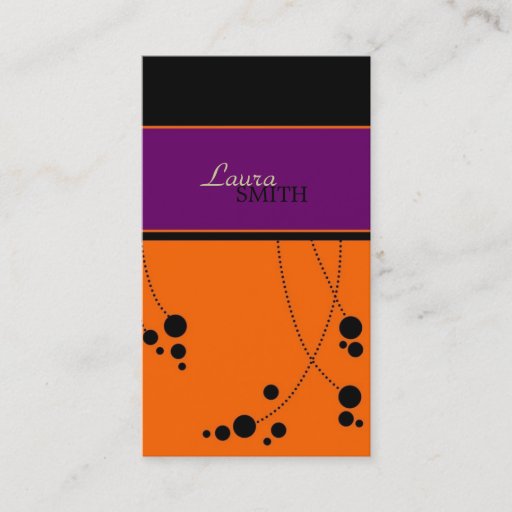 Customizable Funky Dots Business Cards