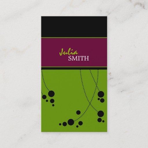 Customizable Funky Dots Business Cards