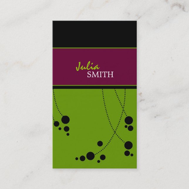 Funky Dots Business Cards (Front)