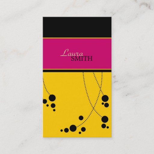 Customizable Funky Dots Business Cards