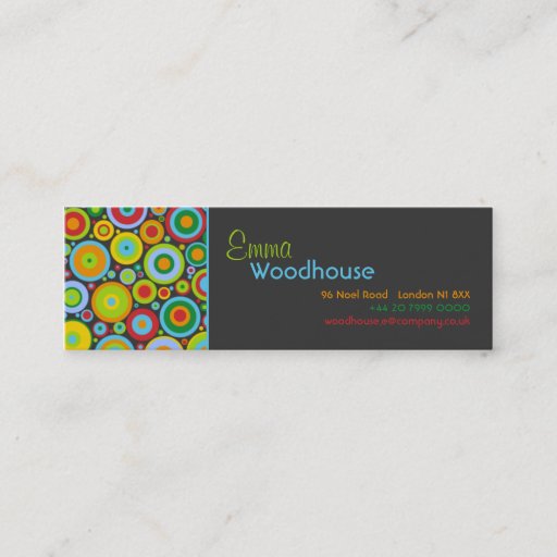 Customizable Funky Dots Dark Grey Business Card