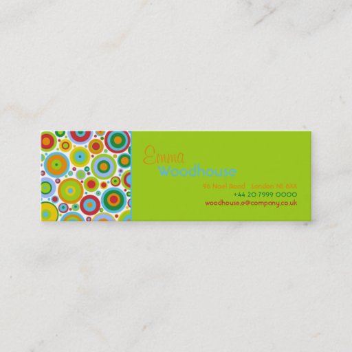 Customizable Funky Dots Green Business Cards
