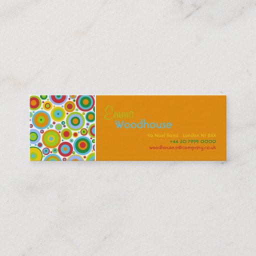 Customizable Funky Dots Orange Business Card
