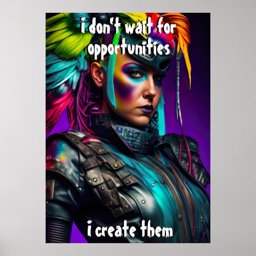 Funky Dreams _ Girl Boss Dark Feminine Art Poster