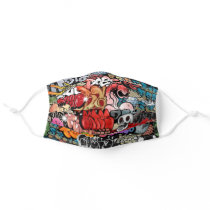 Funky dynamic graffiti adult cloth face mask