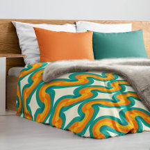 Funky Eclectic Retro Half Circles Art Pattern