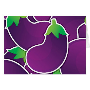 Funky eggplant cards