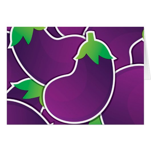 Funky eggplant cards (Front Horizontal)