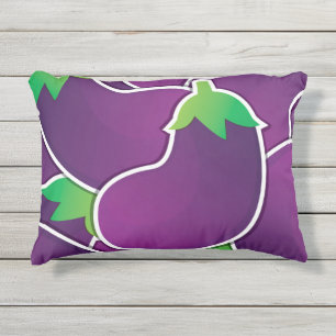 Funky eggplant outdoor pillow