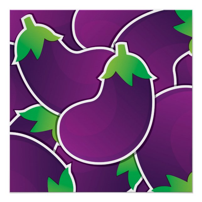 Funky eggplant poster (Front)