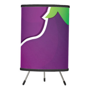 Funky eggplant tripod lamp