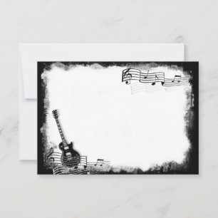 Funky Electric Guitar Flat Thank You Note