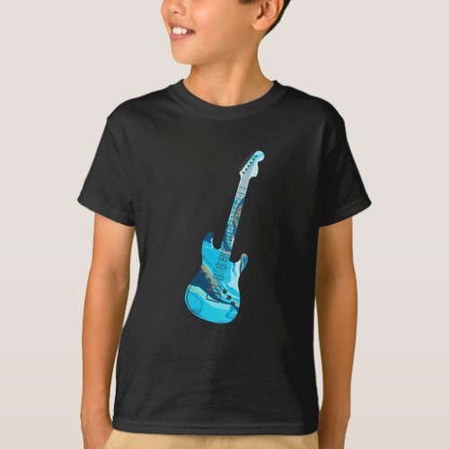 Funky Electric Guitar Music Instrument Guitarist T_Shirt