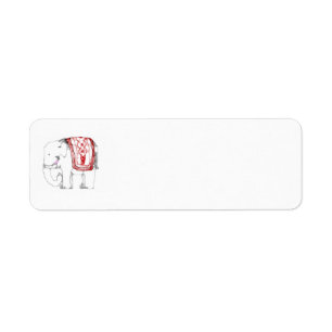 Funky Elephant Return Address Label