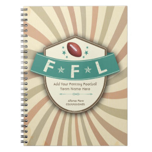 Funky Fantasy Football League Pattern Notebook