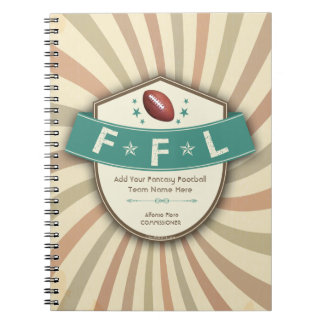 Funky Fantasy Football League Pattern Notebook