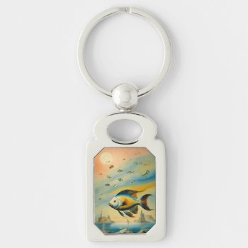 Funky Fish Keychain Lanyards: Carry Summer Vibes by Swiftstyle_Boutique at Zazzle