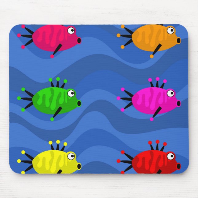 Funky Fish Mouse Pad (Front)