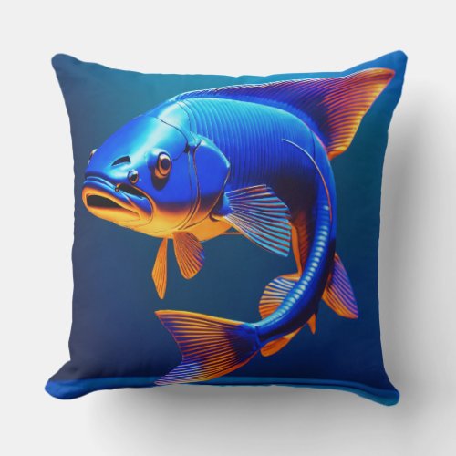 Funky Fish with Sunglasses Pillow