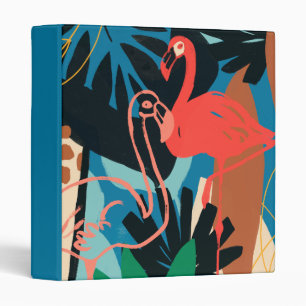 Funky Flamingo 3 Ring Binder