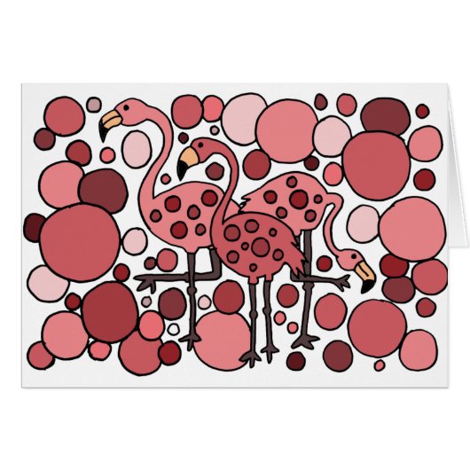 Funky Flamingo Art Cards (Front Horizontal)