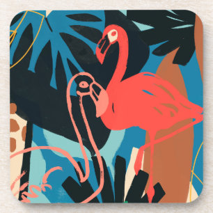 Funky Flamingo Beverage Coaster