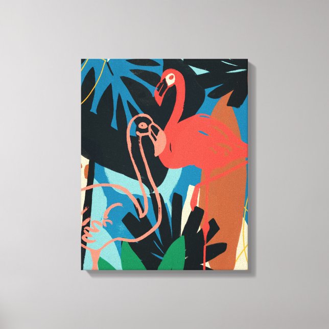 Funky Flamingo Canvas Print (Front)