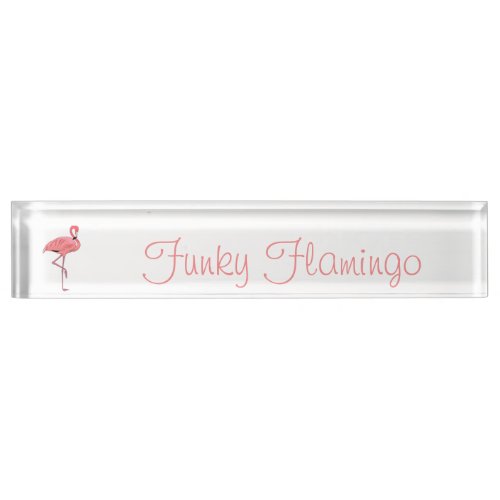 Funky Flamingo Custom Nameplate